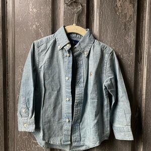 Ralph Lauren Blue Button Down Shirt Classic Style